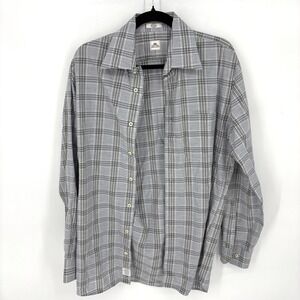Peter Millar Crown Lite Cotton Mens Plaid Button Down Long Sleeve Shirt Size M